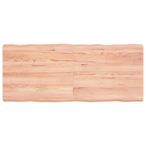 Table Top Light Brown 120x50x(2-6)cm Treated Solid Wood DIY Desk Panel Board - Image 9