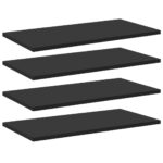Bookshelf Boards 8pcs Black 60x30x1.5cm Engineered Wood