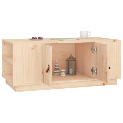Coffee Table 100x50x41cm Solid Wood Pine - Image 4