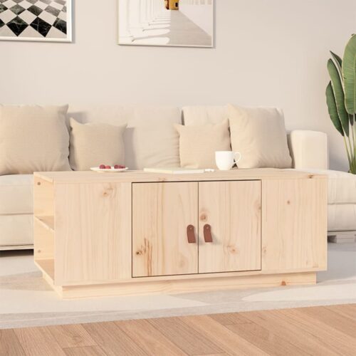 Coffee Table 100x50x41cm Solid Wood Pine - Image 11