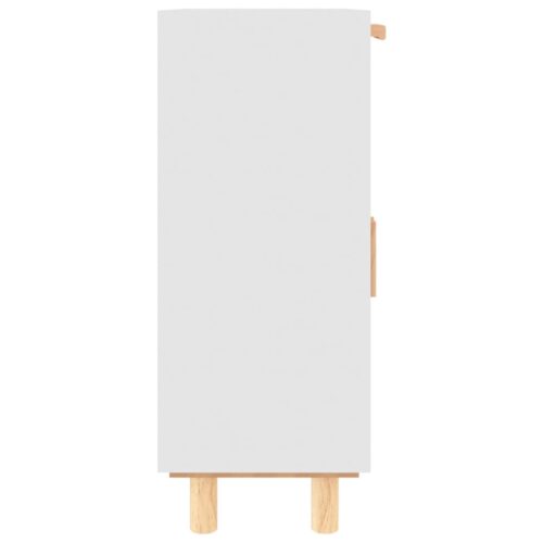 Sideboard White 60x30x75cm Solid Wood Pine Natural Rattan - Image 6