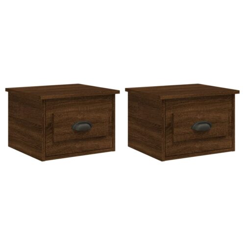 Wall-mounted Bedside Cabinets 2pcs Brown Oak 41.5x36x28cm - Image 2