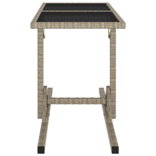 Outdoor Dining Table Garden Patio Coffee Lounge Bistro Glass Wicker Rattan 110cm - Image 3
