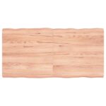 Table Top Light Brown 120x60x(2-6)cm Treated Solid Wood DIY Desk Panel Board
