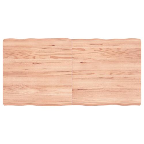 Table Top Light Brown 120x60x(2-6)cm Treated Solid Wood DIY Desk Panel Board