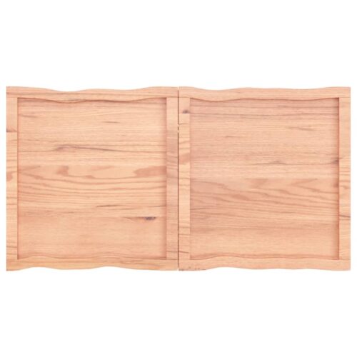 Table Top Light Brown 120x60x(2-6)cm Treated Solid Wood DIY Desk Panel Board - Image 3