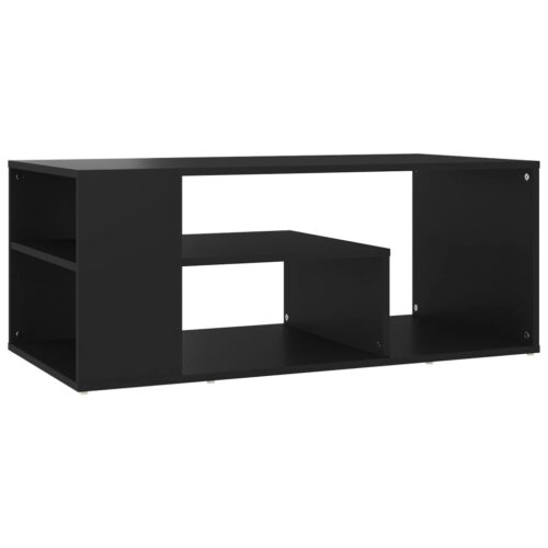 Coffee Table Black 100x50x40cm Engineered Wood - Image 2