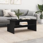 Coffee Table Black 90x55x42.5cm Engineered Wood