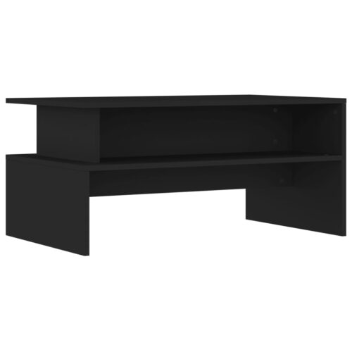 Coffee Table Black 90x55x42.5cm Engineered Wood - Image 2