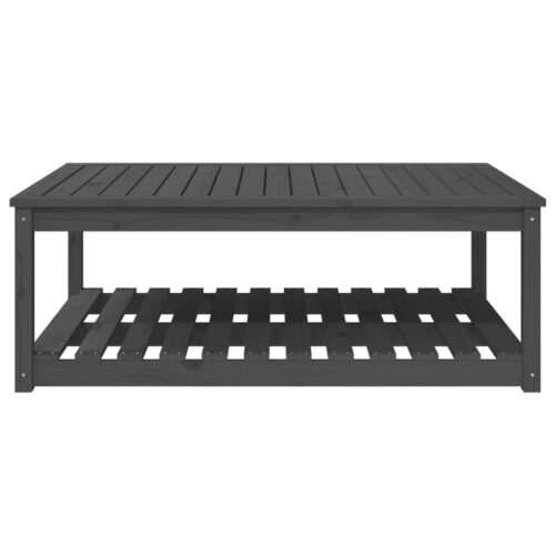 Garden Table Grey 121x82.5x45cm Solid Wood Pine - Image 5