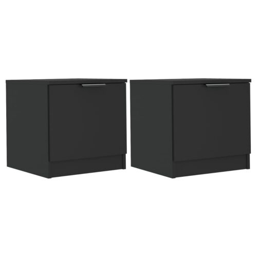 Bedside Cabinets 2pcs Black 40x39x40cm
