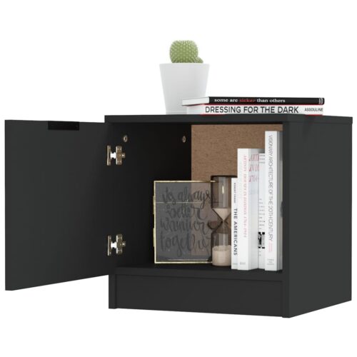 Bedside Cabinets 2pcs Black 40x39x40cm - Image 5