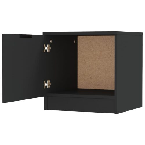Bedside Cabinets 2pcs Black 40x39x40cm - Image 9