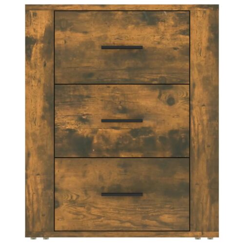 Bedside Cabinet Smoked Oak 50x36x60cm Engineered Wood - Image 6