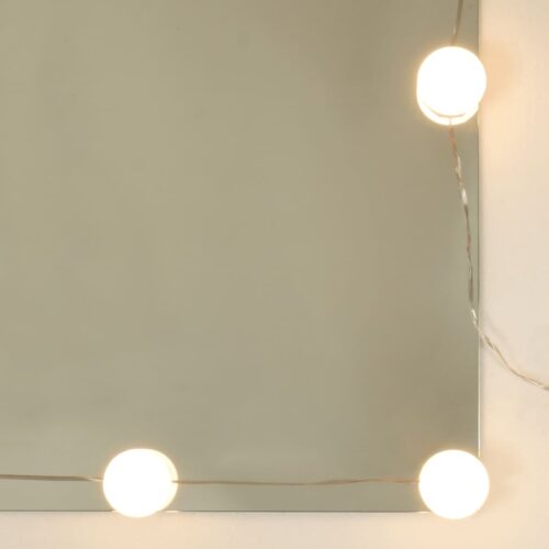 Dressing Table with LED Concrete Grey 60x40x140cm - Image 7