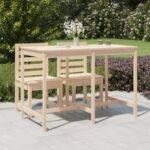 Garden Table 159.5x82.5x110cm Solid Wood Pine