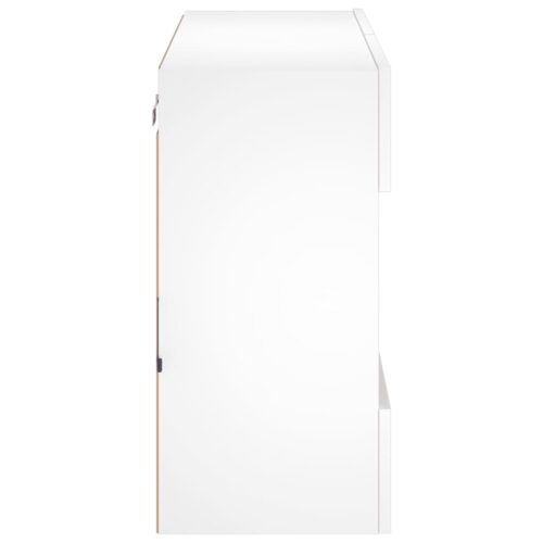 TV Wall Cabinet with LED Lights White 78.5x30x60.5cm - Image 9