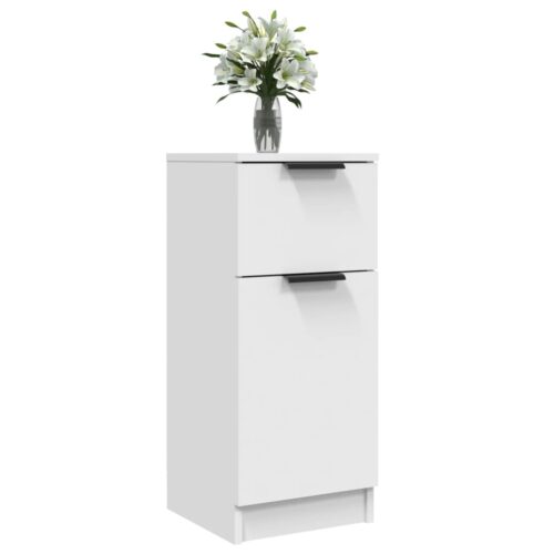 Sideboards 2pcs White 30x30x70cm Engineered Wood - Image 4