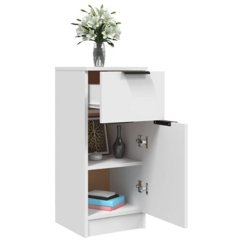 Sideboards 2pcs White 30x30x70cm Engineered Wood - Image 5