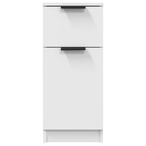 Sideboards 2pcs White 30x30x70cm Engineered Wood - Image 7