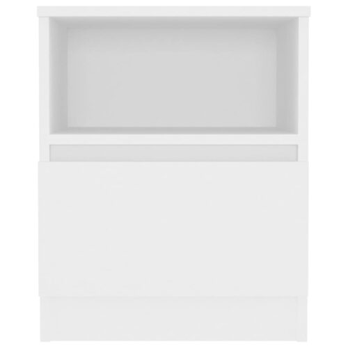 Bed Cabinets 2pcs White 40x40x50cm Engineered Wood - Image 4