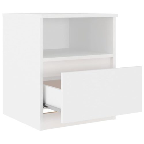 Bed Cabinets 2pcs White 40x40x50cm Engineered Wood - Image 6