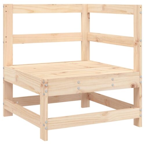 Corner Sofa with Cushions Solid Wood Pine - Image 6