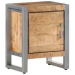 Bedside Cabinet 40x30x50cm Rough Mango Wood