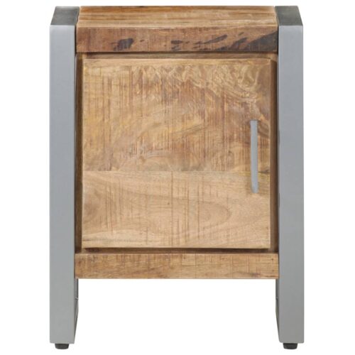 Bedside Cabinet 40x30x50cm Rough Mango Wood - Image 2