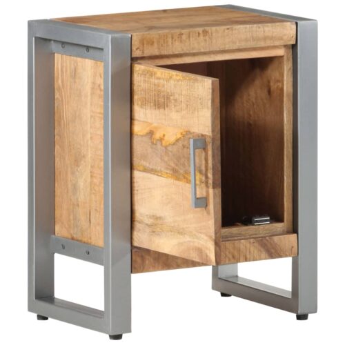 Bedside Cabinet 40x30x50cm Rough Mango Wood - Image 3