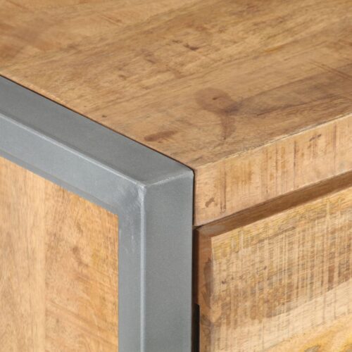 Bedside Cabinet 40x30x50cm Rough Mango Wood - Image 5
