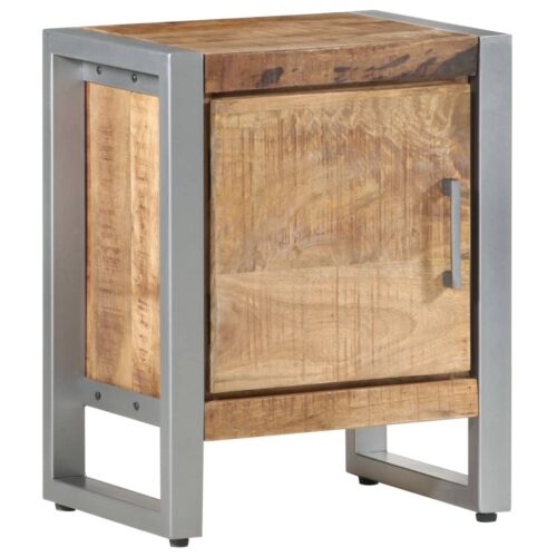 Bedside Cabinet 40x30x50cm Rough Mango Wood - Image 8