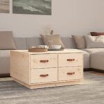 Coffee Table 80x80x45cm Solid Wood Pine