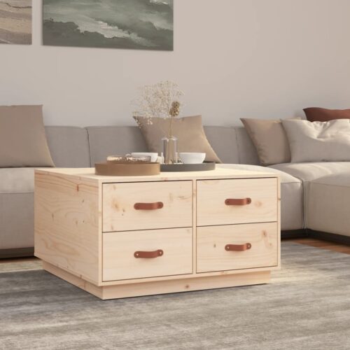 Coffee Table 80x80x45cm Solid Wood Pine