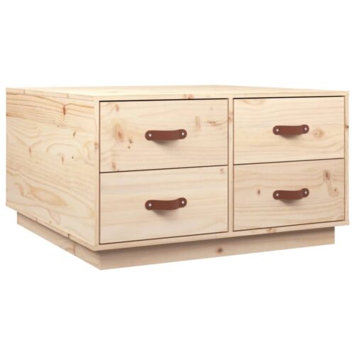 Coffee Table 80x80x45cm Solid Wood Pine - Image 2