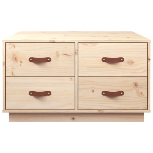 Coffee Table 80x80x45cm Solid Wood Pine - Image 6
