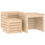3-Piece Garden Box Set Solid Wood Pine
