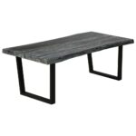 Coffee Table Solid Mindi Wood 102x56x41cm Grey