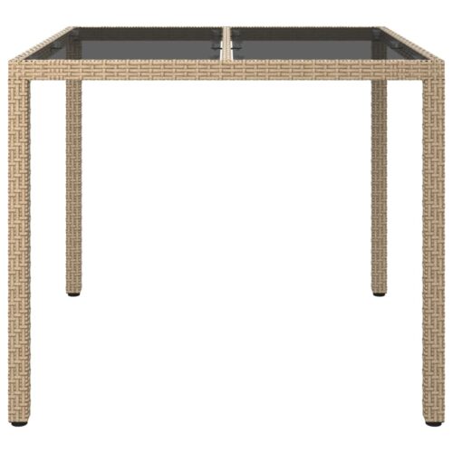 Outdoor Dining Table Garden Patio Side Coffee Lounge Bistro Glass Wicker Rattan - Image 3