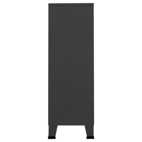 Industrial Wardrobe Anthracite 67x35x107cm Steel - Image 4