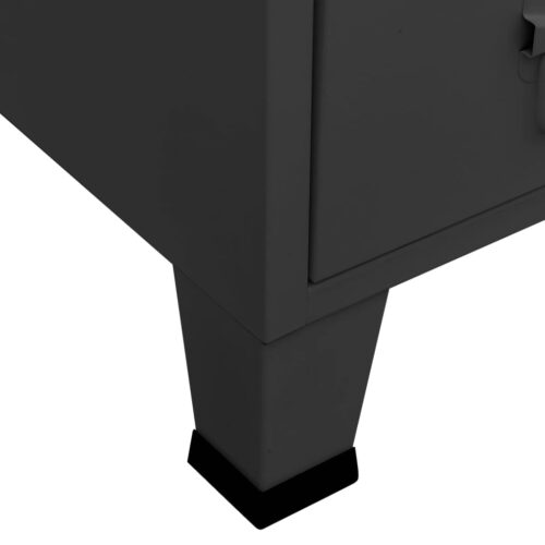 Industrial Wardrobe Anthracite 67x35x107cm Steel - Image 7
