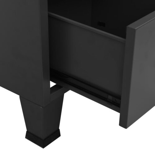 Industrial Wardrobe Anthracite 67x35x107cm Steel - Image 8