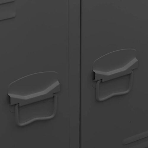 Industrial Wardrobe Anthracite 67x35x107cm Steel - Image 9