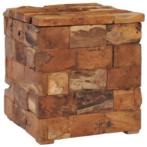Storage Stool Solid Teak Wood - Image 10