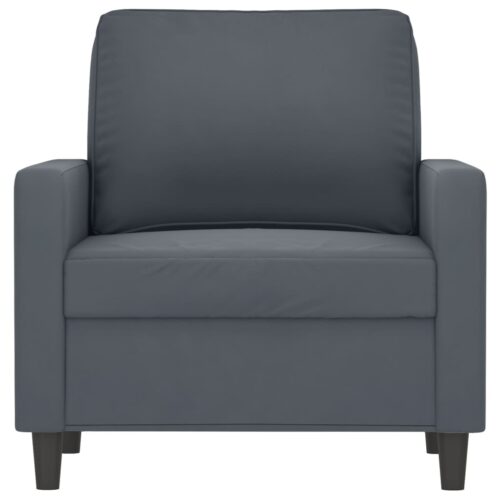 Velvet Sofa Chair Lounge Accent Single TV Couch Modern Armchair Dark Grey 60cm - Image 3