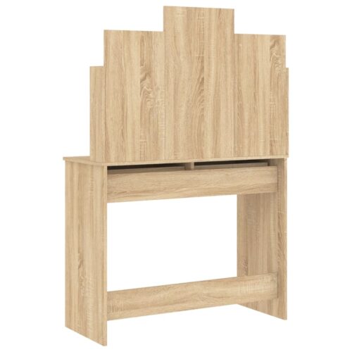 Dressing Table with Mirror Sonoma Oak 96x39x142cm - Image 7