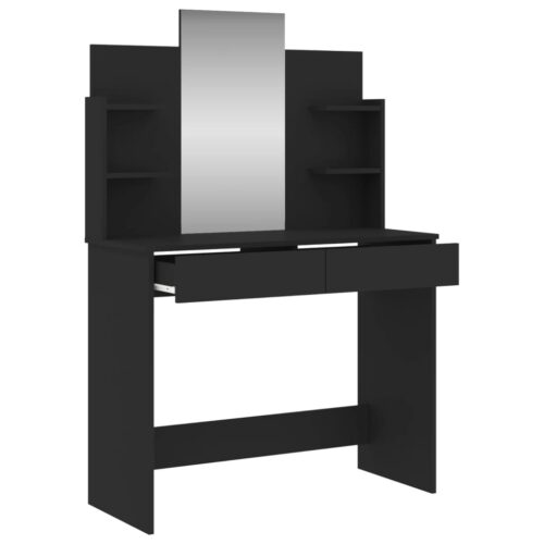Dressing Table with Mirror Black 96x39x142cm - Image 5