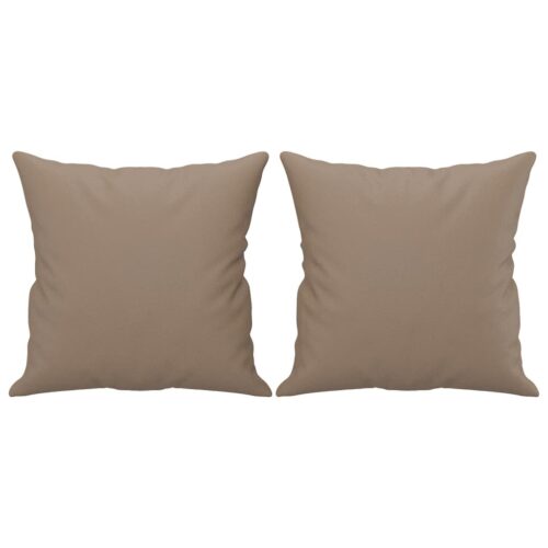 2-Seater Sofa with Cushions Lounge Couch Futon Chair Faux Leather Cappuccino - Image 5