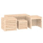 4-Piece Garden Box Set Solid Wood Pine