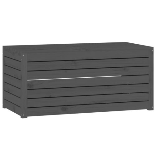 4-Piece Garden Box Set Grey Solid Wood Pine - Image 11